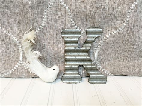 small galvanized letters